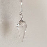 Clear Quartz Crystal Pentagram Pendulum