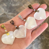 Selenite Heart Necklace