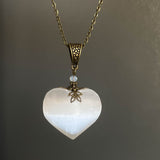 Selenite Heart Necklace