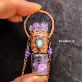 Amethyst Roller Bottle Necklace