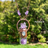 Amethyst Roller Bottle Necklace