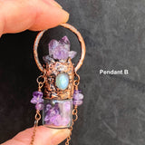 Amethyst Roller Bottle Necklace