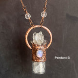 Clear Quartz Roller Bottle Necklace