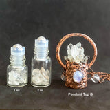 Clear Quartz Roller Bottle Necklace