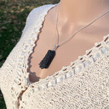 Natural Raw Black Tourmaline Protection Necklace