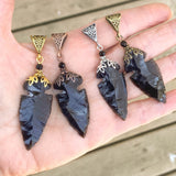 Black Obsidian Arrowhead Necklace