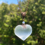 Selenite Heart Necklace