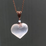 Selenite Heart Necklace