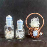 Clear Quartz Roller Bottle Necklace