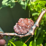 Copper Electroformed Branch Necklace with Auralite 23 Cluster