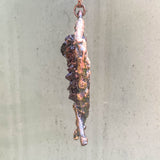 Large Auralite 23 Cluster Copper Electroformed Twig Pendant