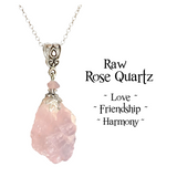 Raw Rose Quartz Love Necklace