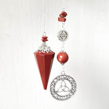 Red Jasper Celtic Pendulum