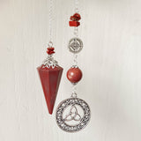 Red Jasper Celtic Pendulum