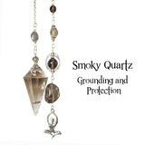 Smoky Quartz Goddess Protection Pendulum