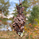 Butterfly Spirit Guide Necklace with Prehnite Crystals