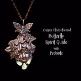 Butterfly Spirit Guide Necklace with Prehnite Crystals