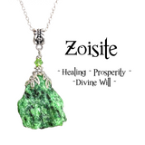 Raw Zoisite Necklace Pendant